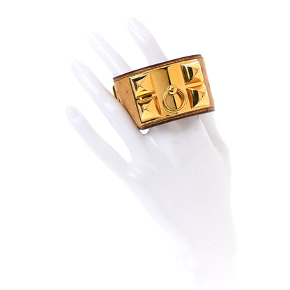 Hermes Ostrich Collier De Chien CDC Bracelet Gold 2 of 8