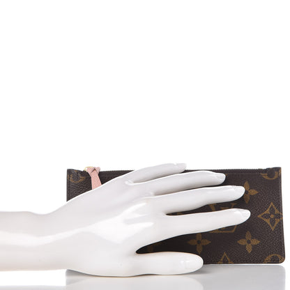 Louis Vuitton Monogram Felicie Chain Wallet Zippered Insert Rose Ballerine 2 of 7