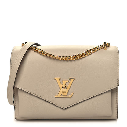 Louis Vuitton Soft Calfskin Mylockme Chain Bag BB Greige 1 of 10