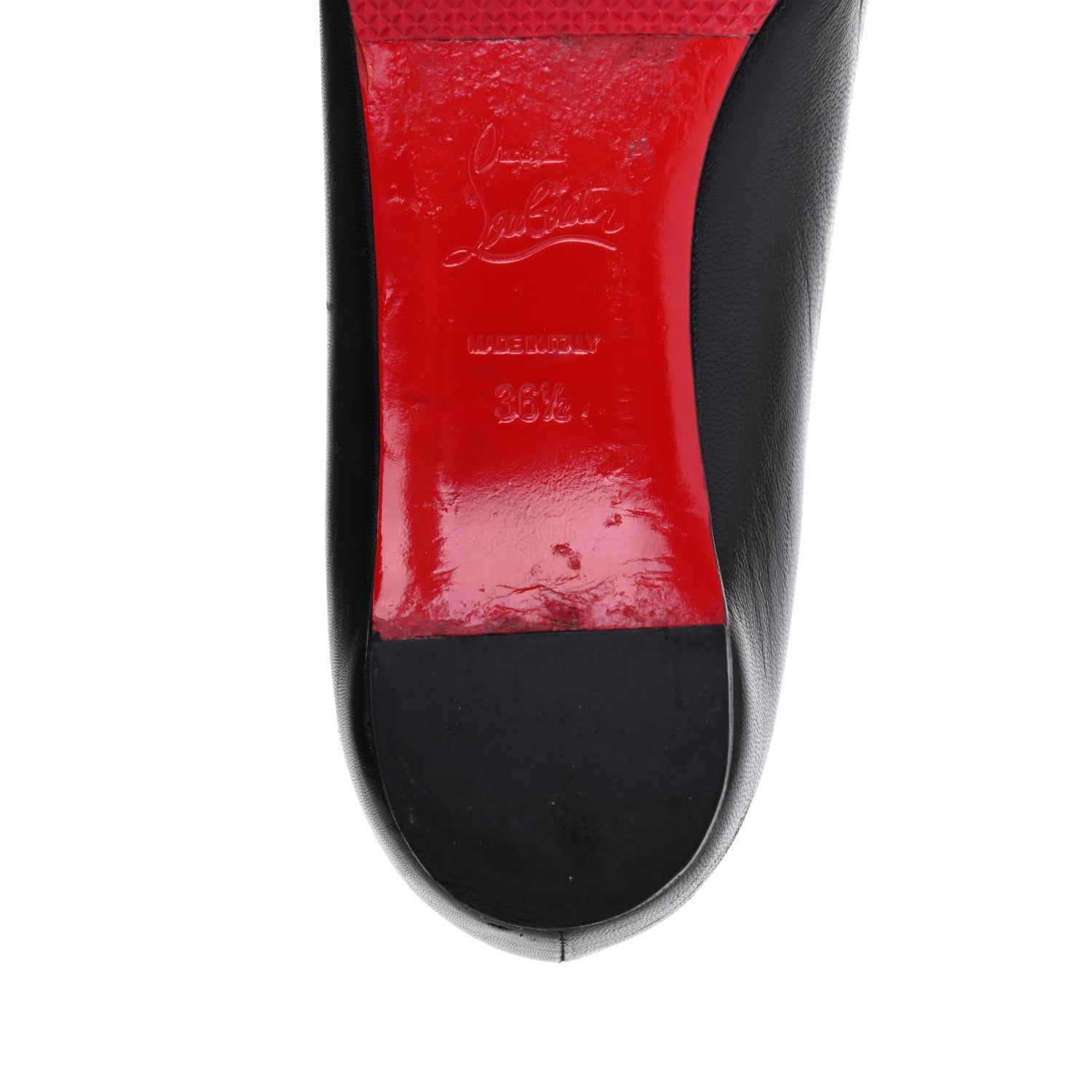 Christian Louboutin Kid Patent Geo Flats 36.5 Black 12 of 23