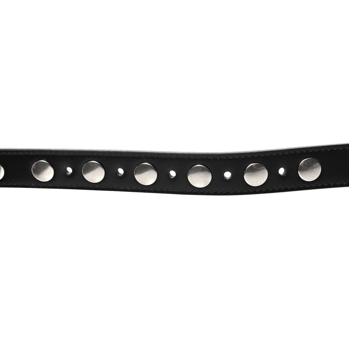 Calfskin Slim Studded Belt 85 34 Black