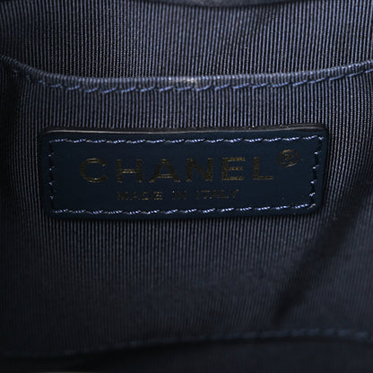 Chanel Lambskin Quilted CC Dweller Drawstring Bucket Bag Navy 6 of 11