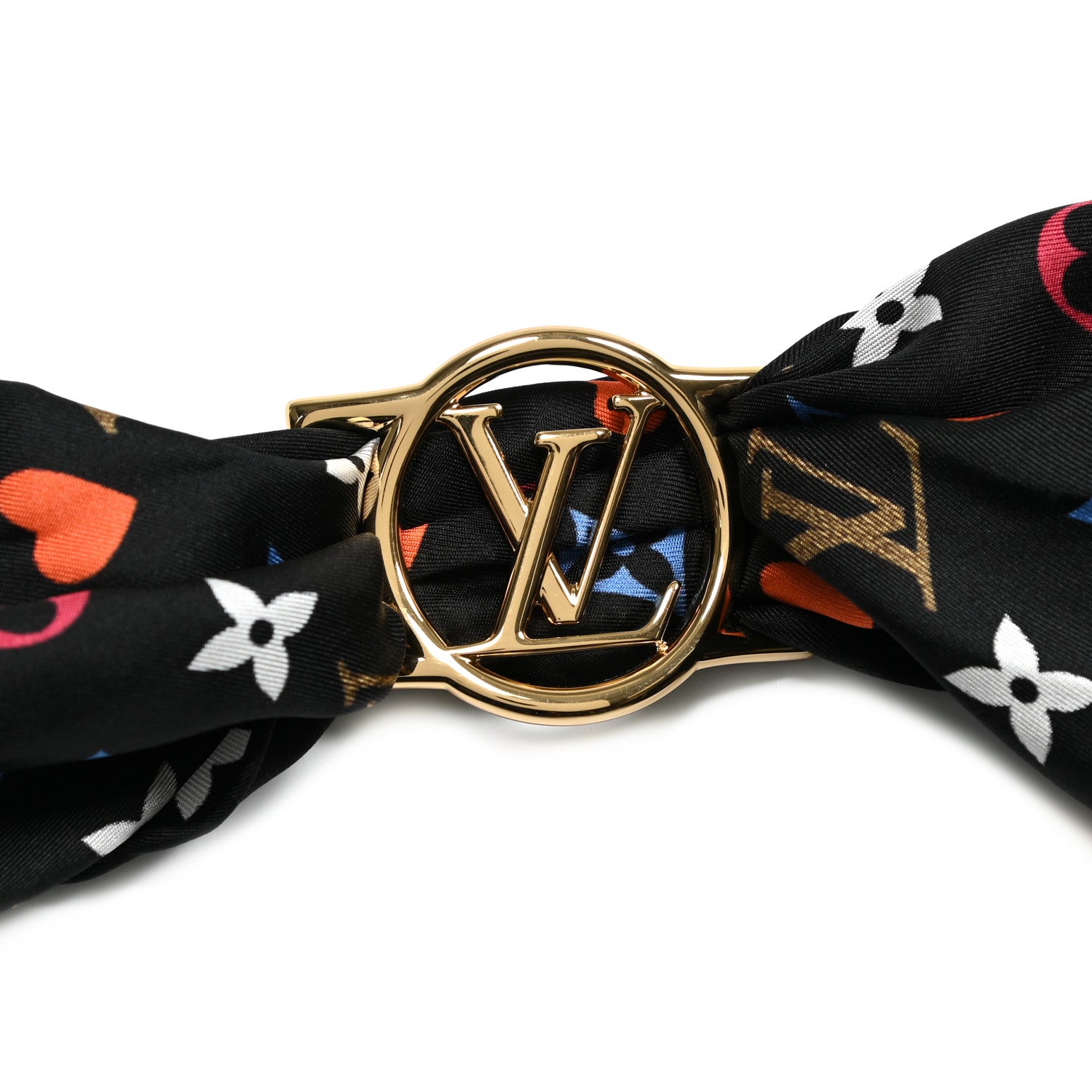 Louis Vuitton Silk Game On Envy Bandeau Black White Multicolor 4 of 4