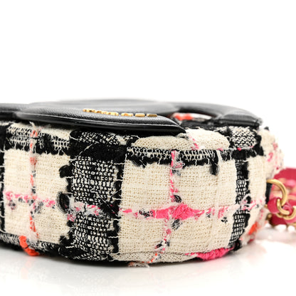 Chanel Tweed Lambskin Quilted Coco Midnight Camera Case White Black Multicolor 10 of 11