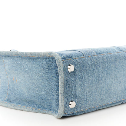 Balenciaga Washed Frayed Denim Logo Small Hardware Tote Blue 11 of 13