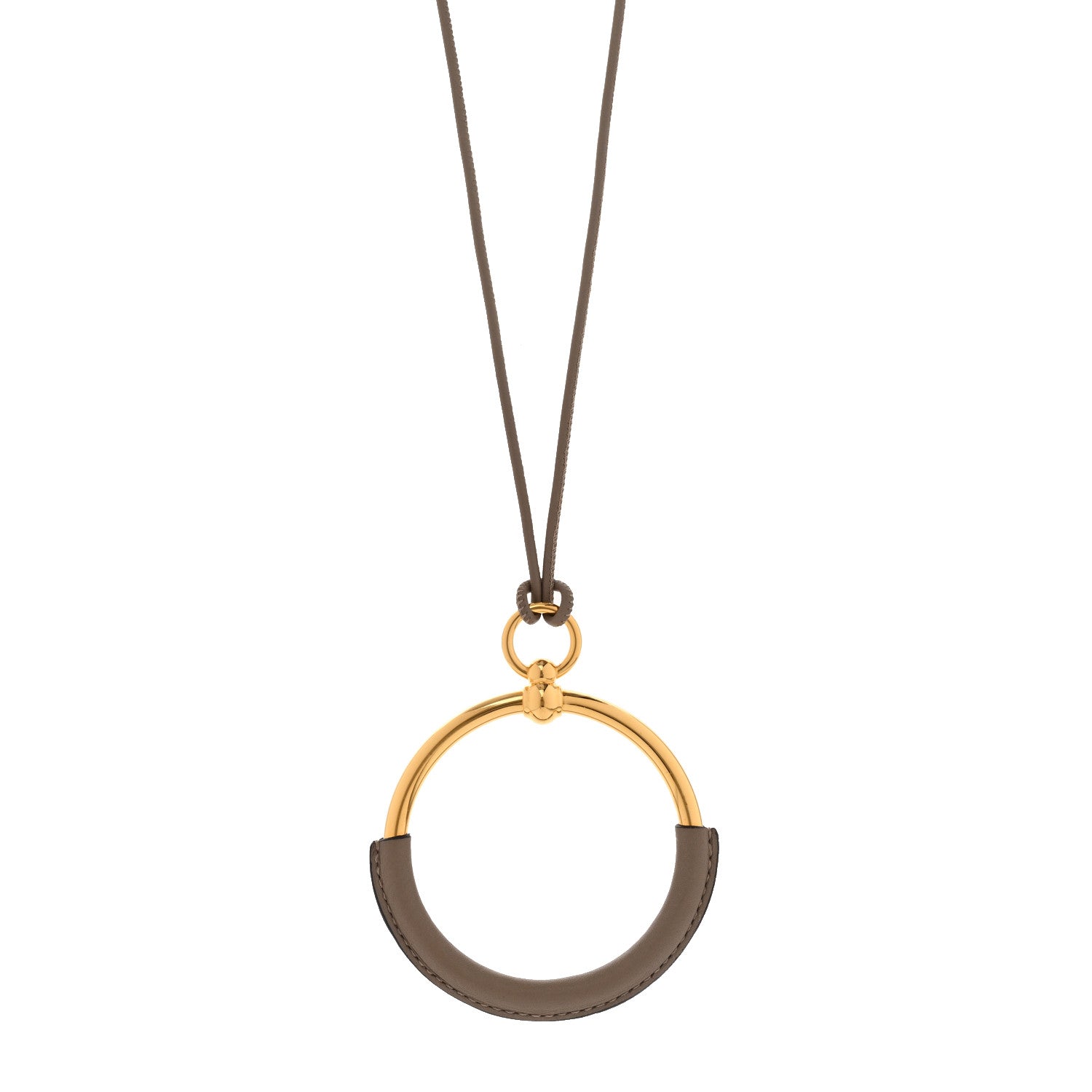 Hermes Swift Grand Loop Pendant Necklace Gold 1 of 5