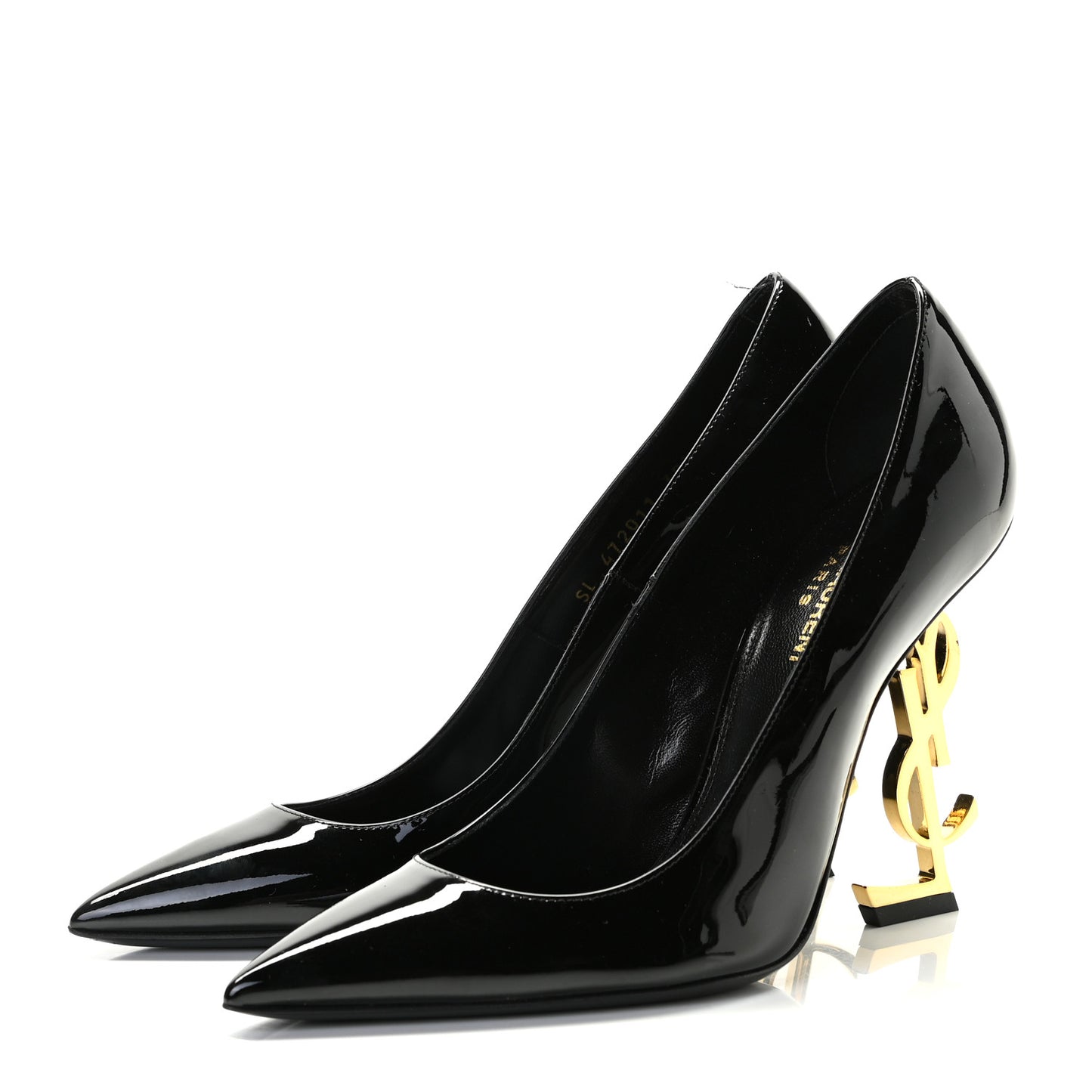 Patent Opyum 110 Pumps 38.5 Black Gold