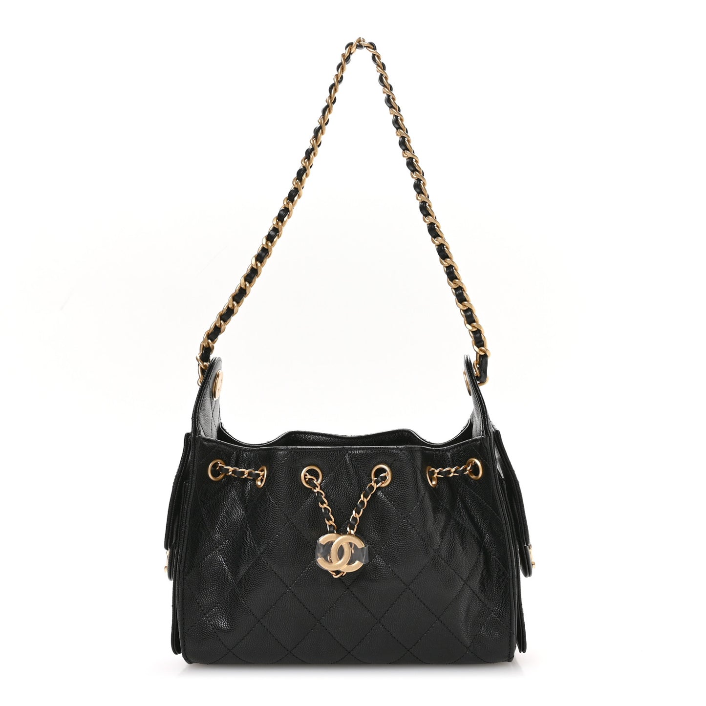 Caviar Quilted Mini Chanel 25 Handbag Black