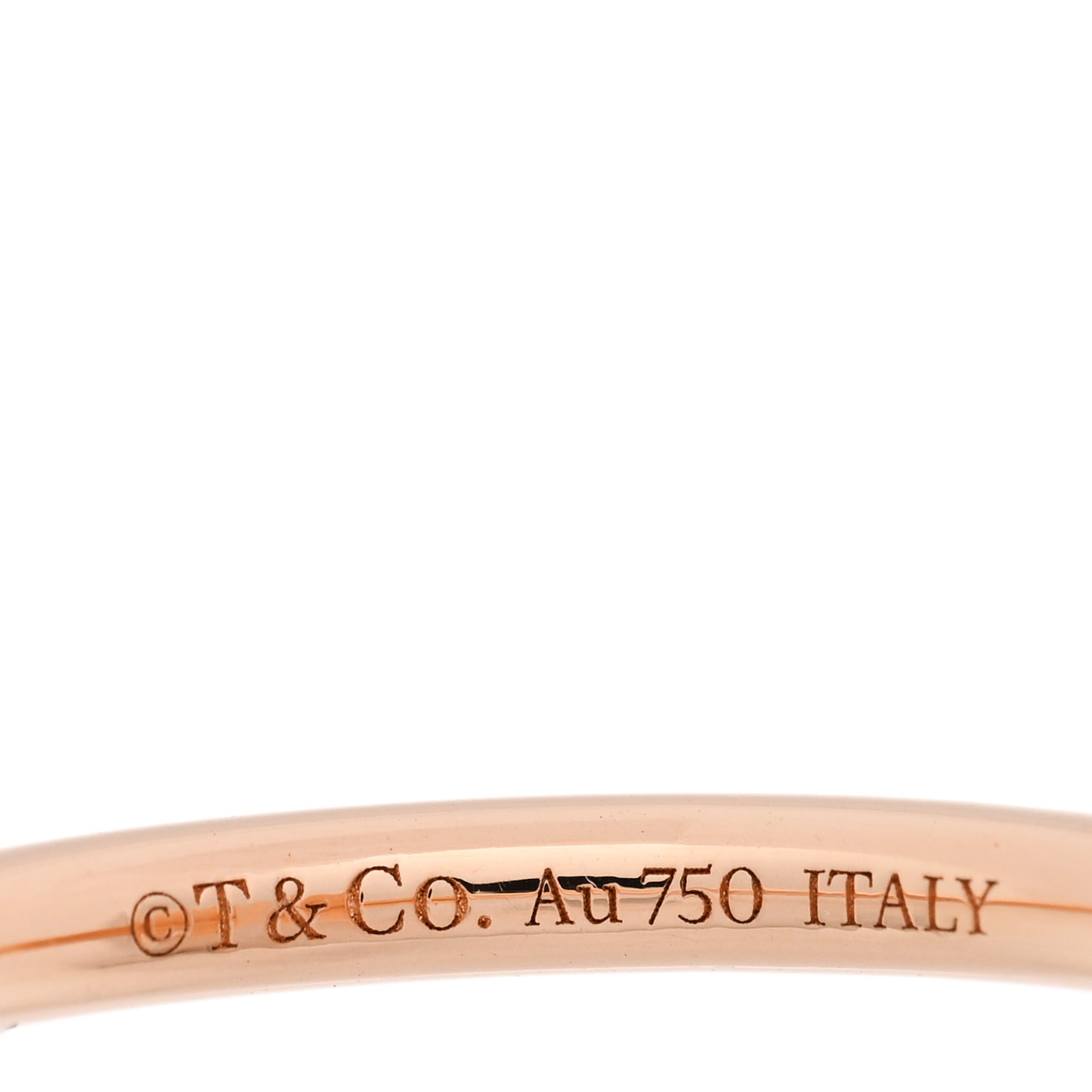 18K Rose Gold Diamond Mother of Pearl T Wire Ring 52 6