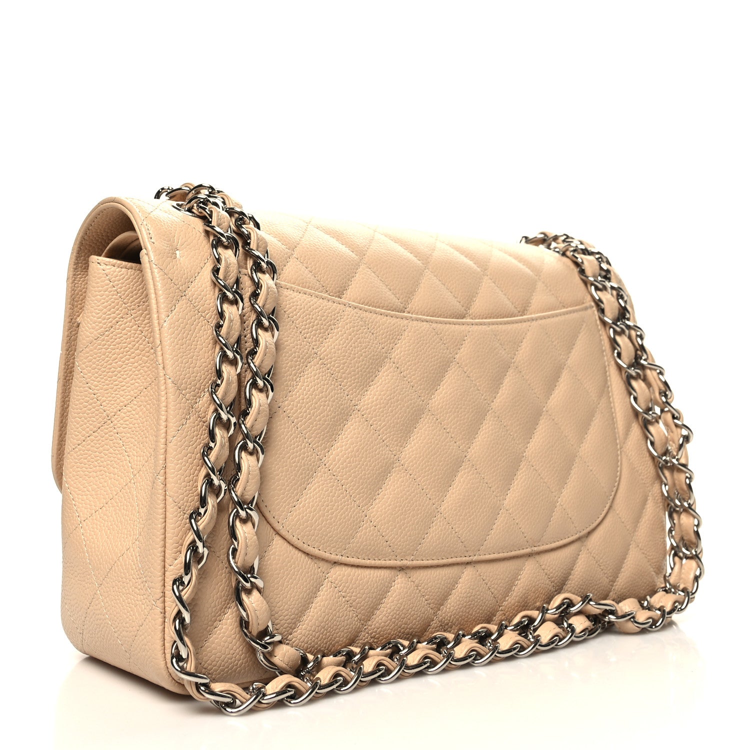 Chanel Caviar Quilted Jumbo Double Flap Beige Clair 3 of 11