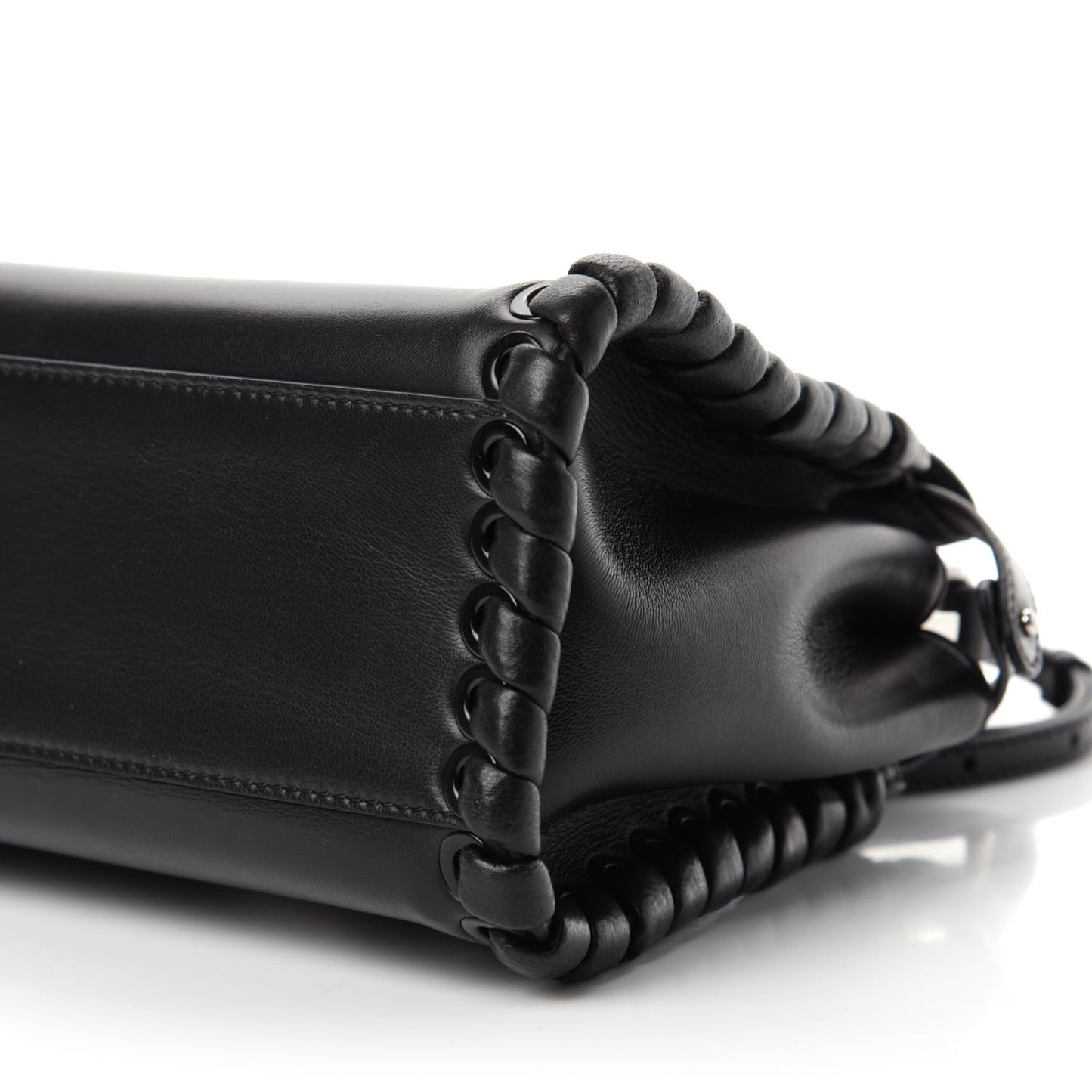 Nappa Lace Up Mini Peekaboo Iconic Satchel Black