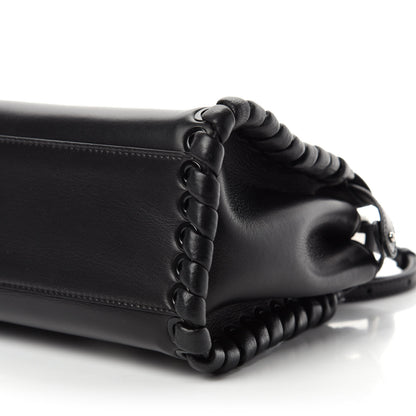 Fendi Nappa Lace Up Mini Peekaboo Iconic Satchel Black 8 of 12