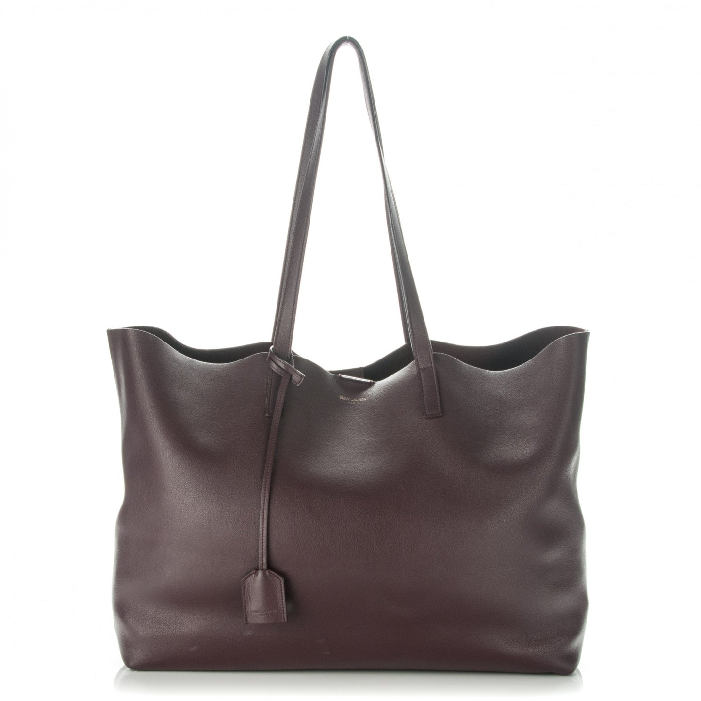 Calfskin Large Shopping Tote Bordeaux