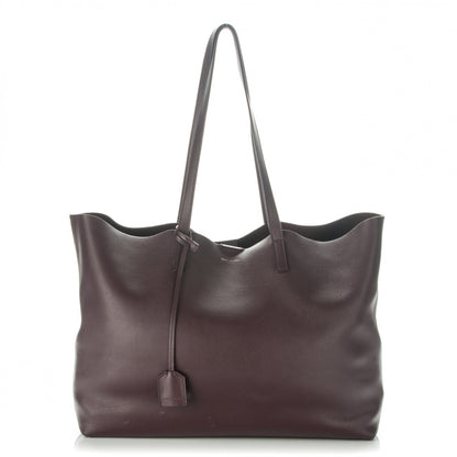 Saint Laurent Calfskin Large Shopping Tote Bordeaux 1 of 8