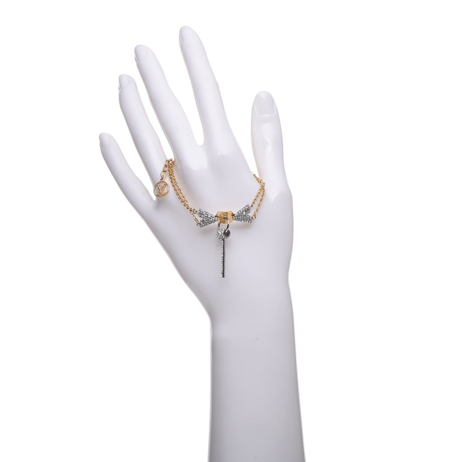 Louis Vuitton Swarovski Essential V Strass Bracelet Gold 2 of 6