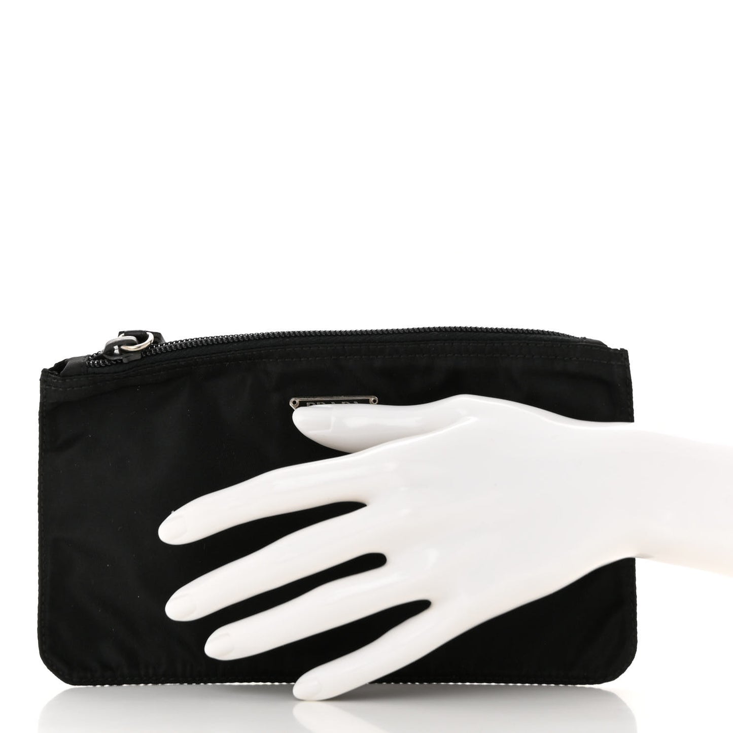 Nylon Tessuto Pencil Pouch Black