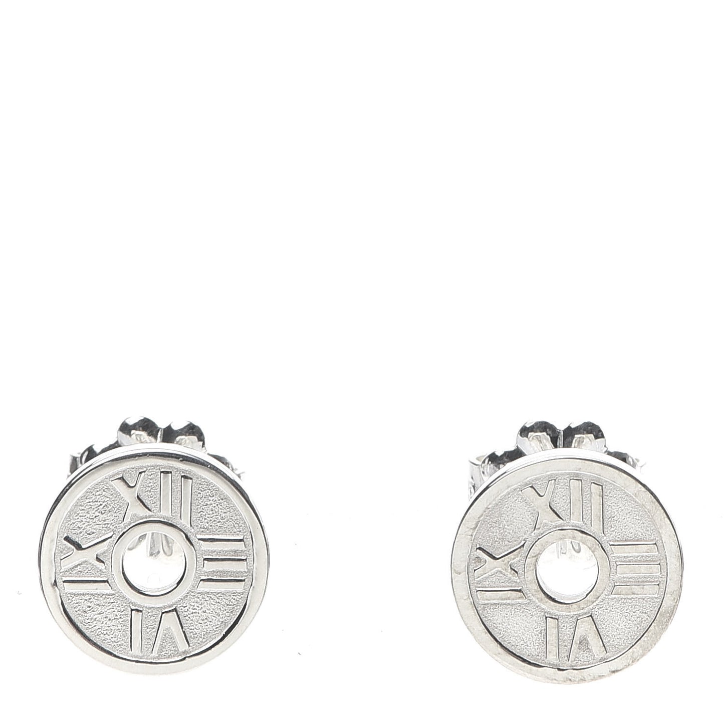 Sterling Silver Atlas Round Earrings