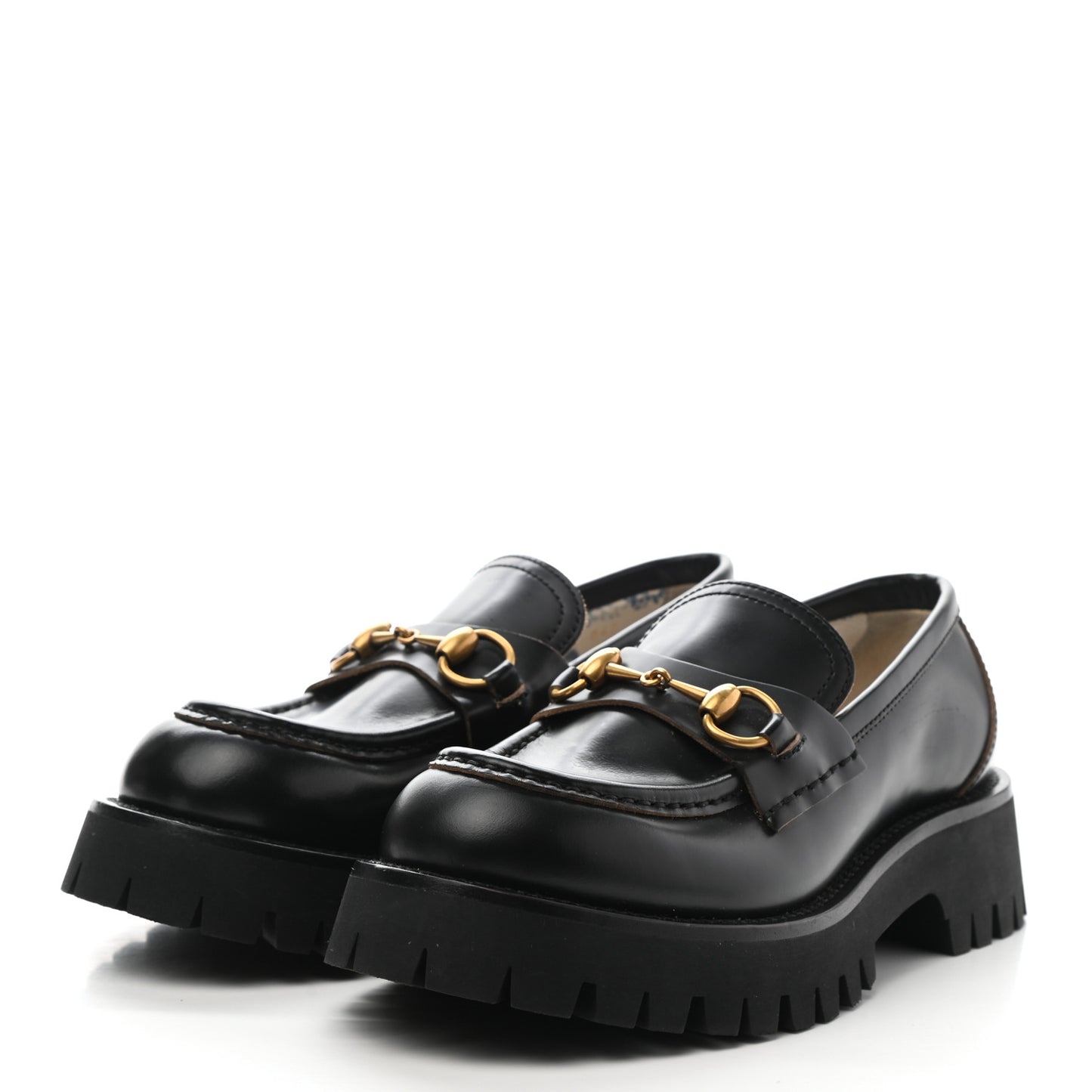 Cordovan Lux Womens Harald Horsebit 25mm Platform Loafers 37.5 Black