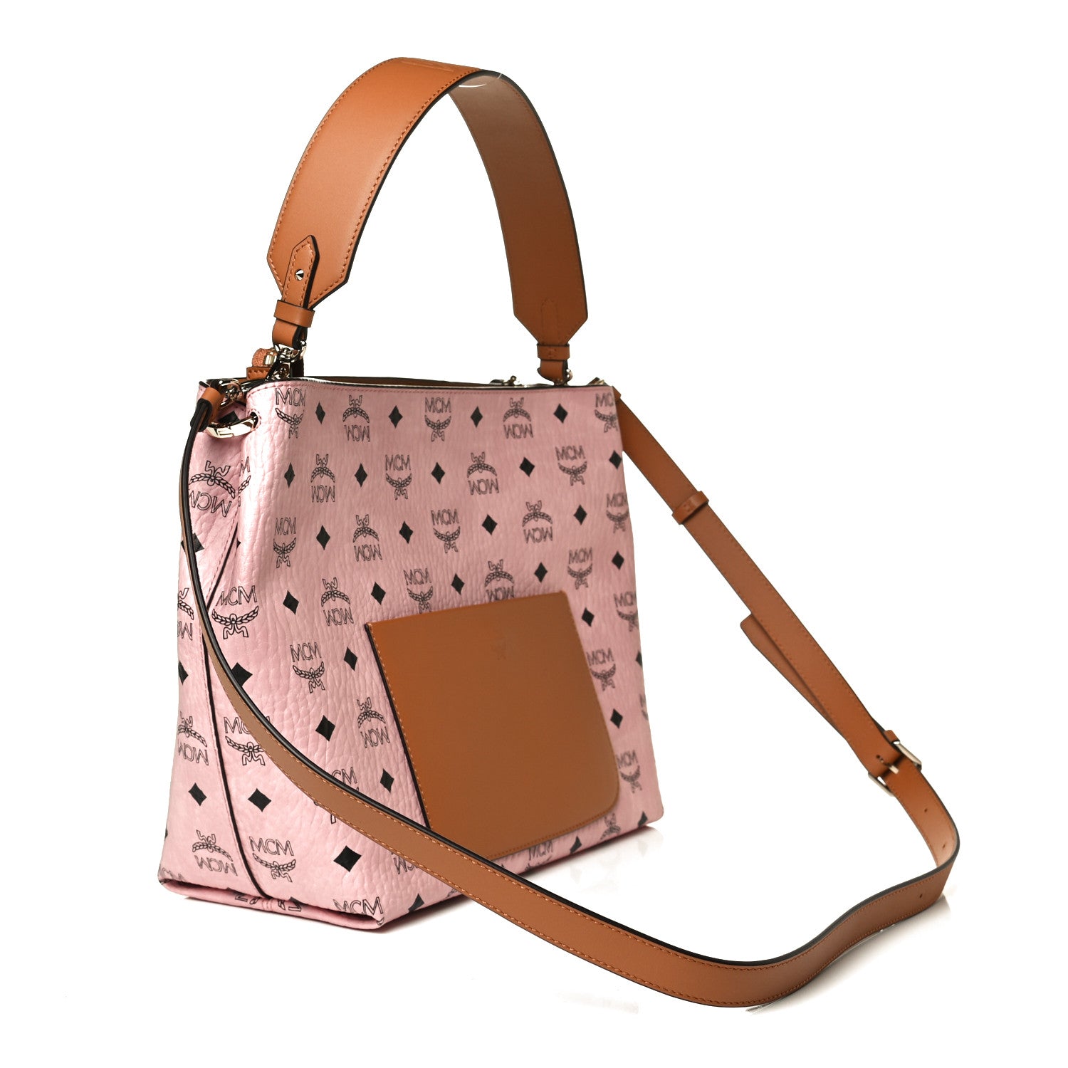 MCM Visetos Medium Klara Hobo Soft Pink 3 of 9