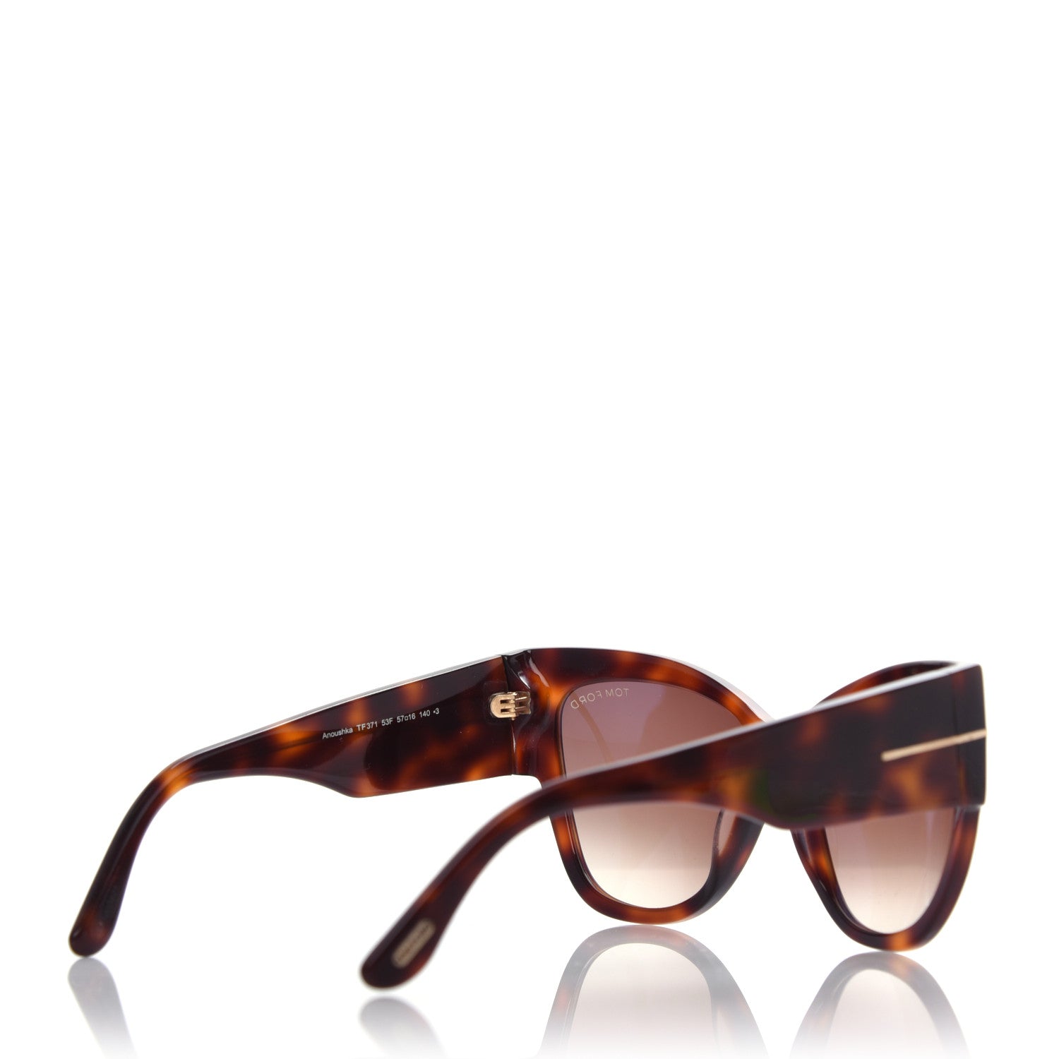 Tom Ford Acetate Anoushka Cat Eye Sunglasses TF371 Tortoise Shell 4 of 8