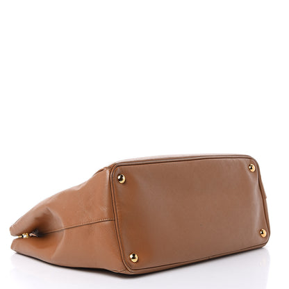 Prada Saffiano Large Galleria Double Zip Tote Caramel 4 of 22