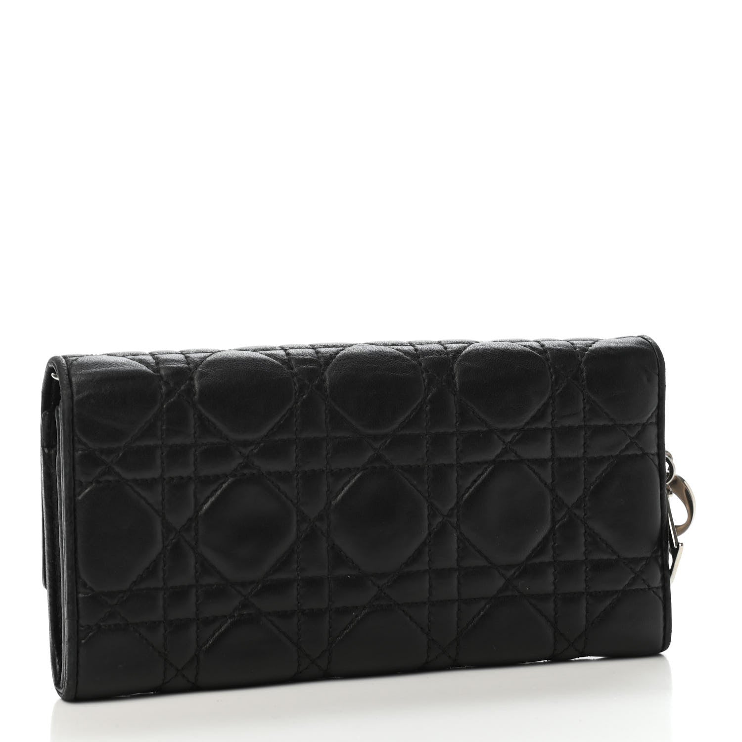 Christian Dior Lambskin Cannage Lady Dior Rendezvous Wallet On Chain Black 2 of 4