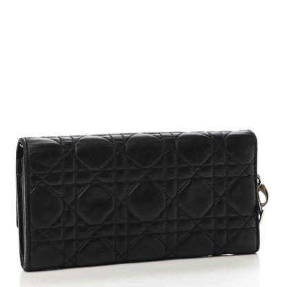 Christian Dior Lambskin Cannage Lady Dior Rendezvous Wallet On Chain Black 2 of 4