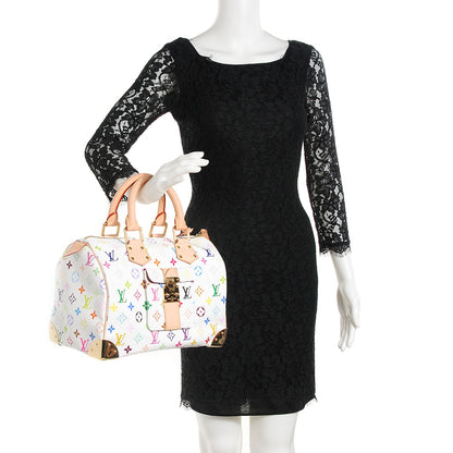 Louis Vuitton Monogram Multicolor Speedy 30 White 2 of 7