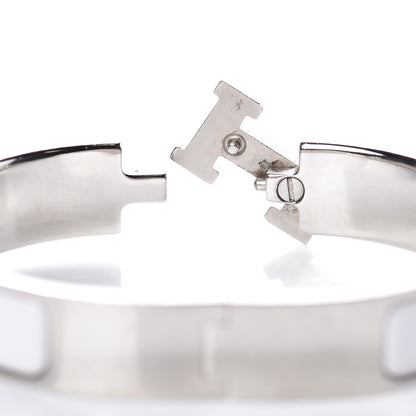 Hermes Enamel Narrow Clic Clac H Bracelet PM White 5 of 5