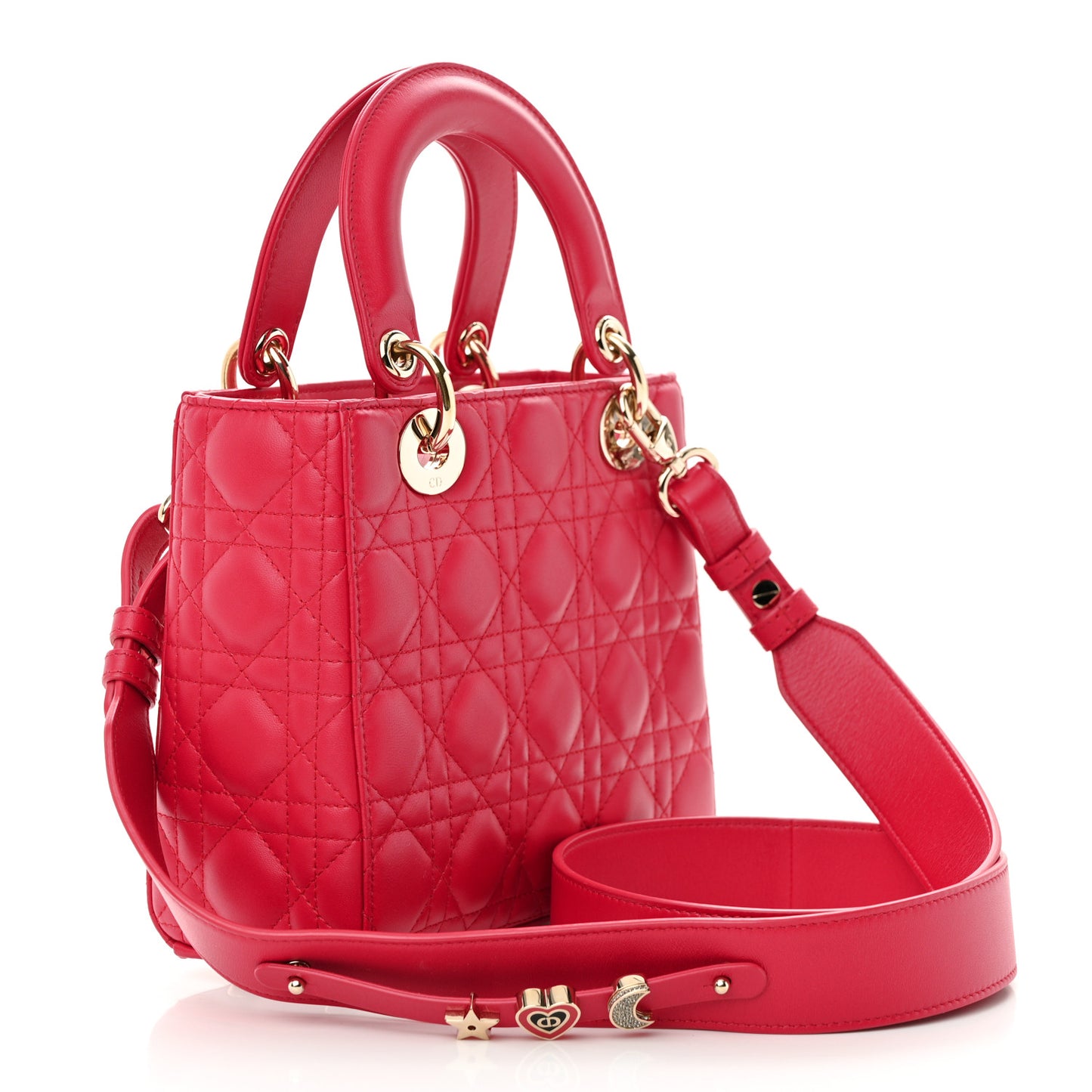 Lambskin Cannage Dioramour Small My ABCDior Lady Dior Fraise