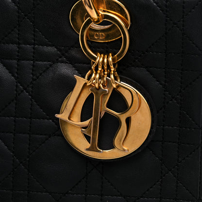 Christian Dior Lambskin Cannage Medium Lady Dior Black 12 of 12