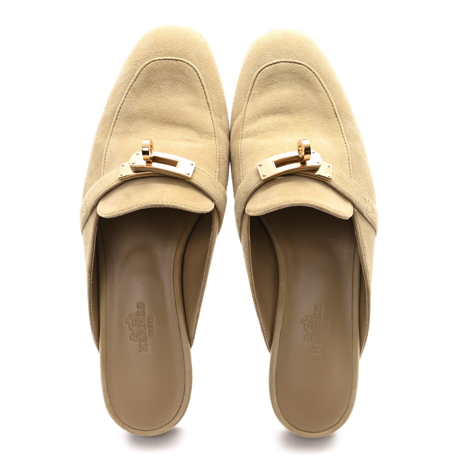 Hermes Suede Goatskin Oz Mules 37 Beige Sable 1765898 – FASHIONPHILE