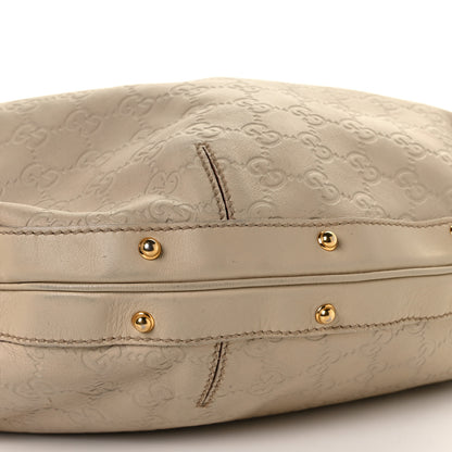 Gucci Guccissima Large Biba Studded Hobo Off White 8 of 9
