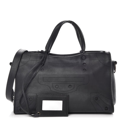 Balenciaga Veau Soyeux Perforated Blackout Hardware S City Black 1 of 14