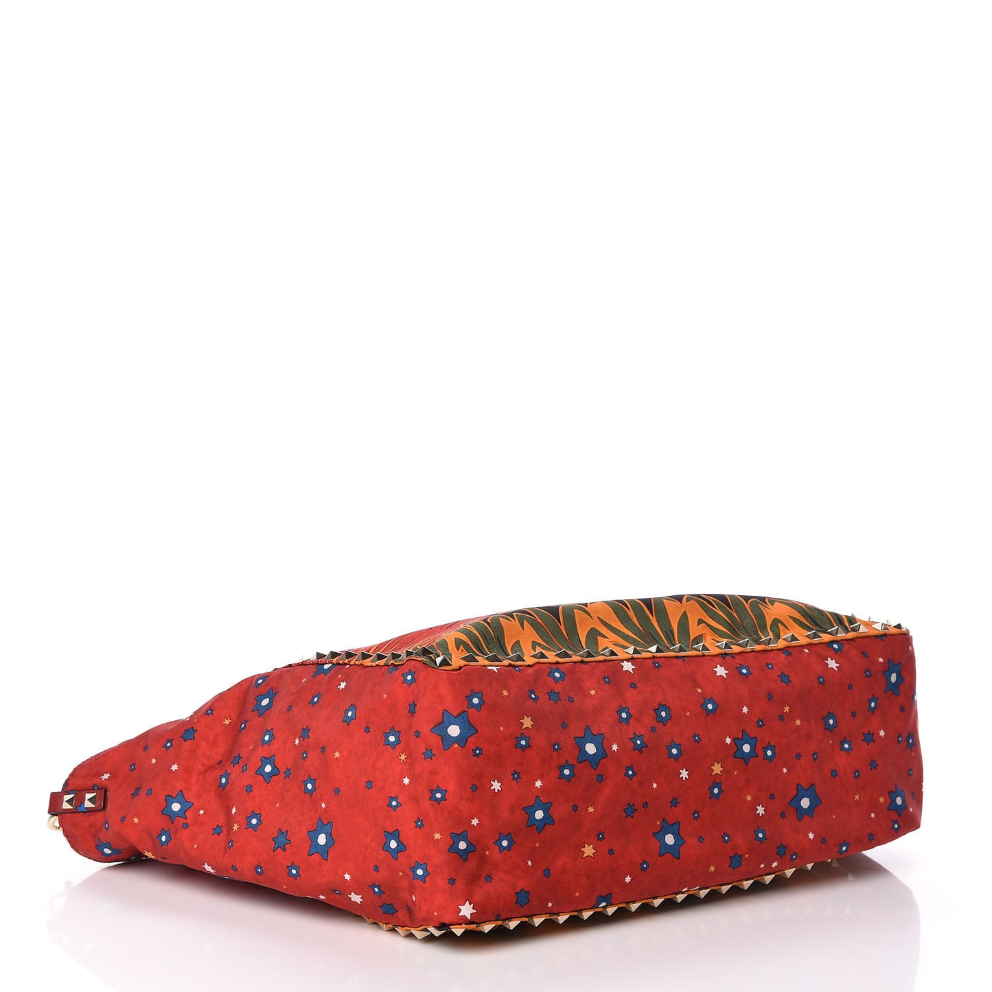 Canvas Enchanted Wonderland Medium Rockstud Reversible Tote Rosso
