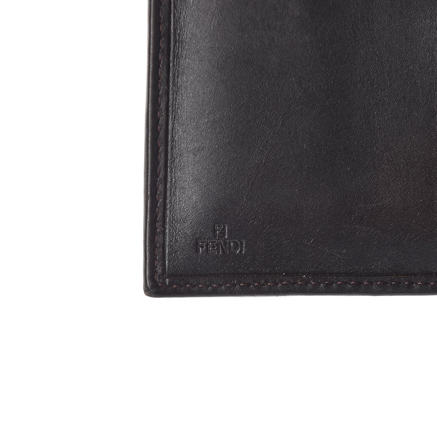 Fendi Zucca Cuoio Lucido Compact Wallet Tobacco Moro 6 of 9