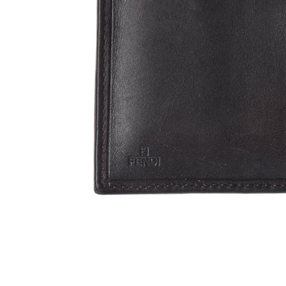 Fendi Zucca Cuoio Lucido Compact Wallet Tobacco Moro 6 of 9