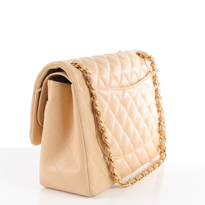 Chanel Lambskin Quilted Jumbo Double Flap Beige 3 of 7