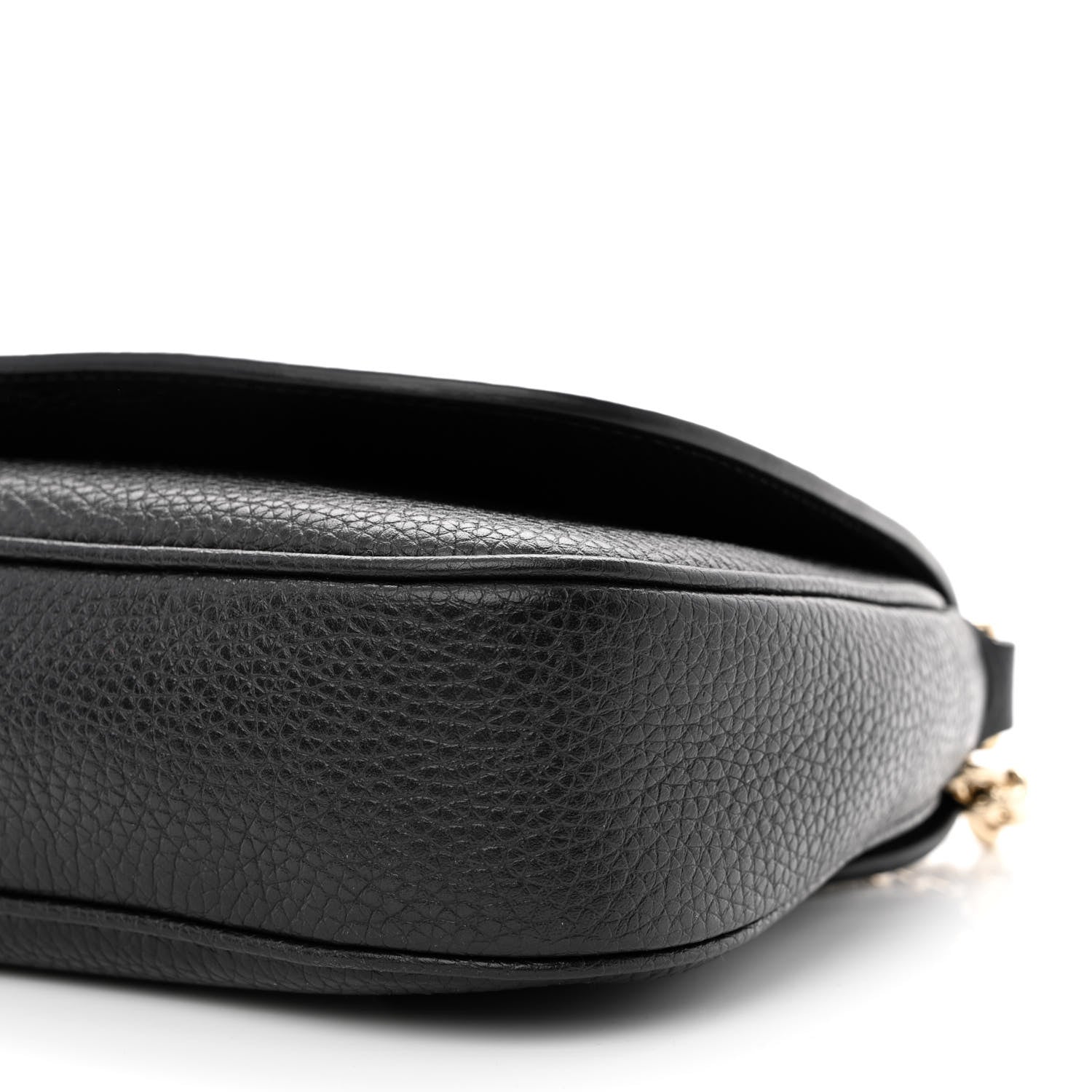 Gucci Pebbled Calfskin Medium Soho Flap Crossbody Black 10 of 11