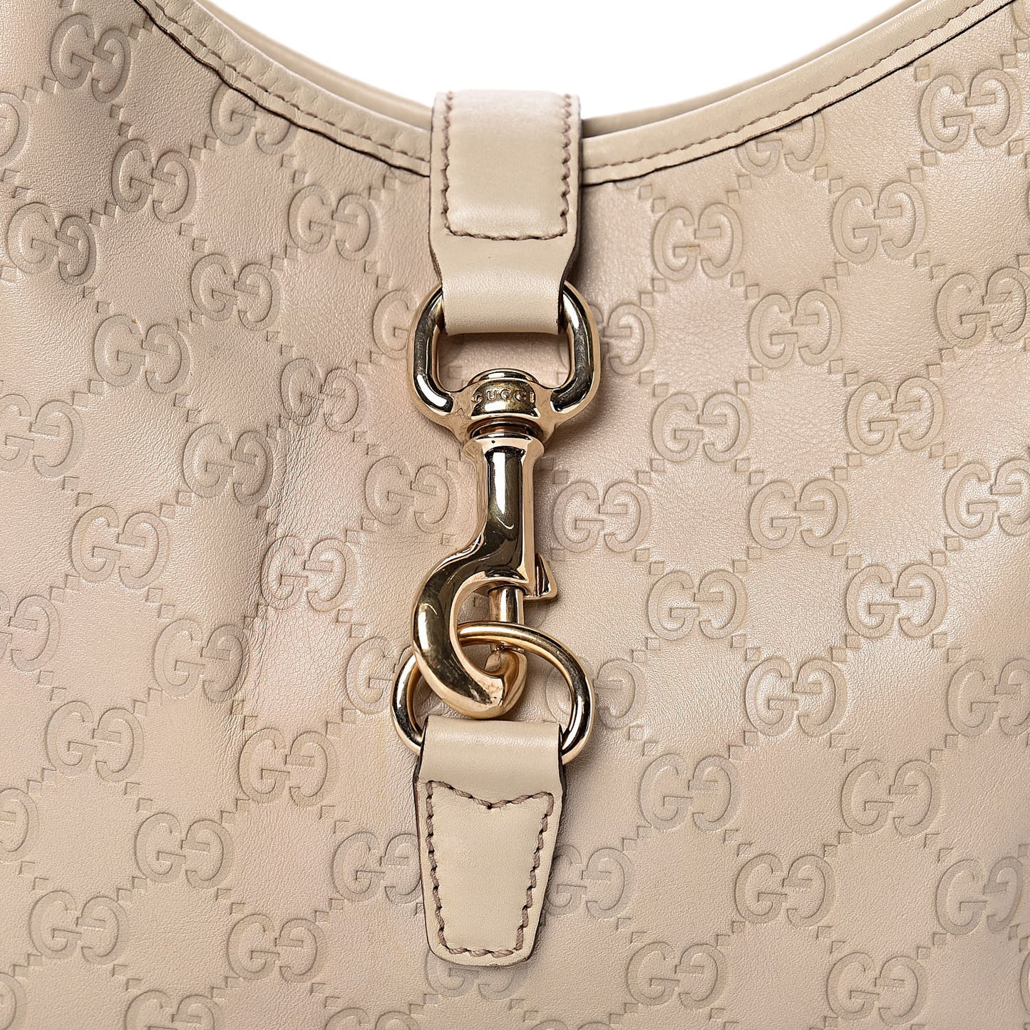 Guccissima Medium Jackie O Bouvier Hobo Off White