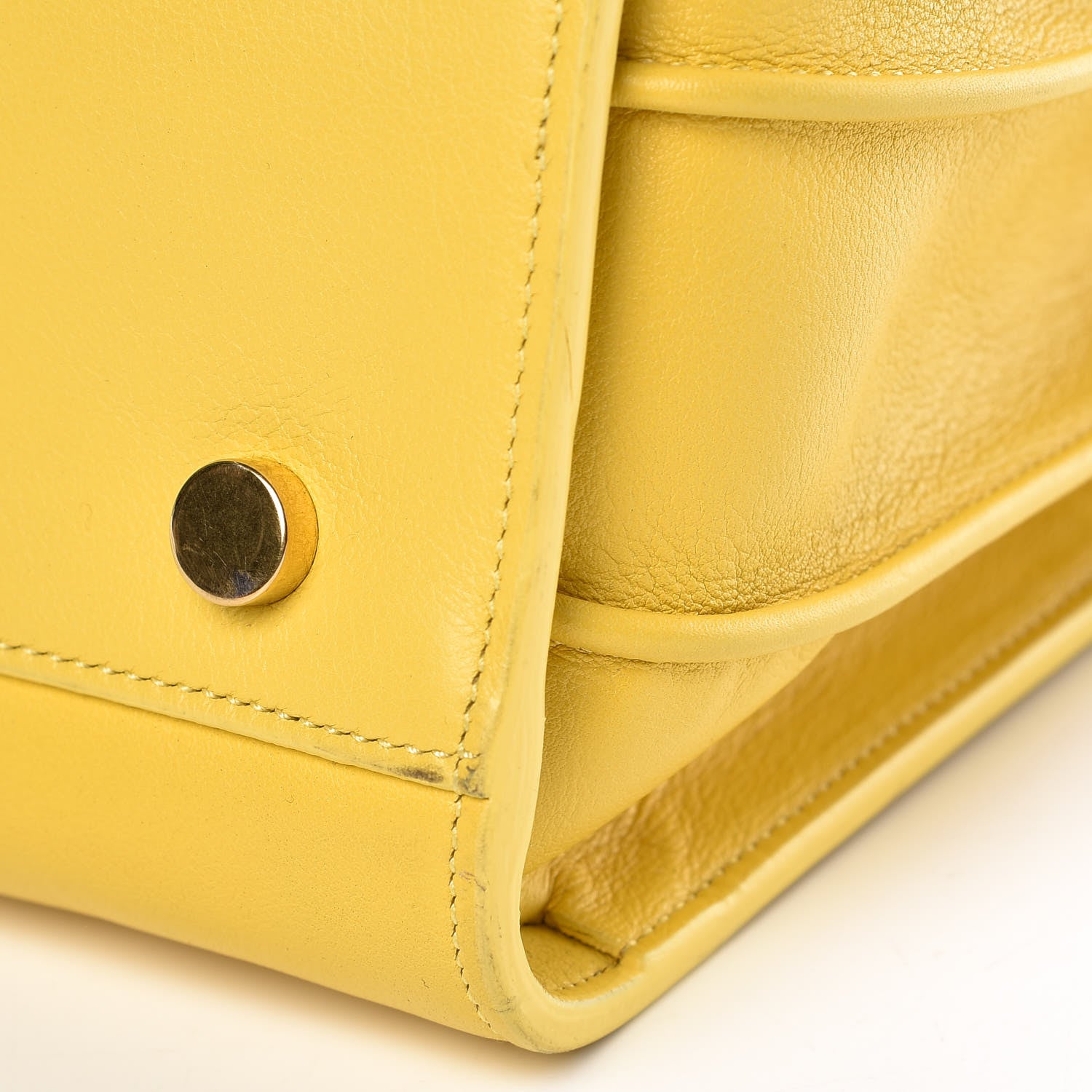 Saint Laurent Grained Calfskin Small Sac De Jour Yellow 20 of 20