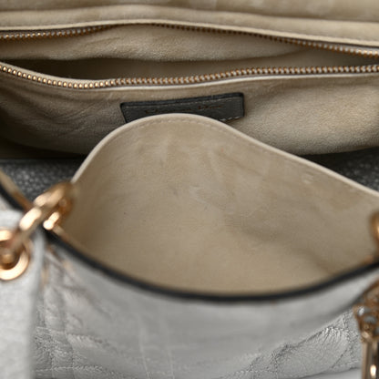 Christian Dior Metallic Grained Calfskin Cannage Medium Supple Lady Dior Silver 11 of 20