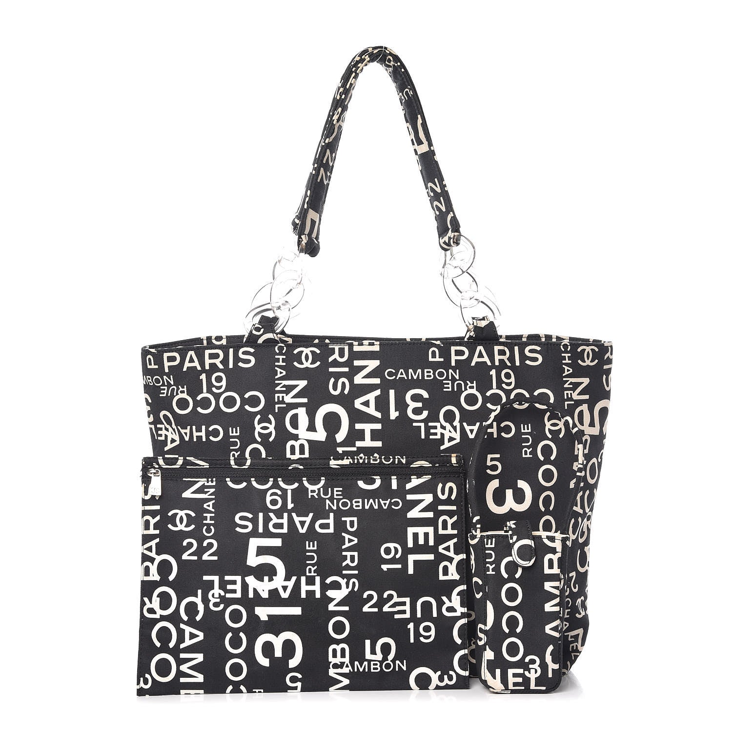 Chanel Canvas 31 Rue Cambon Beach Tote Black 3 of 14