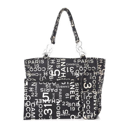 Chanel Canvas 31 Rue Cambon Beach Tote Black 3 of 14