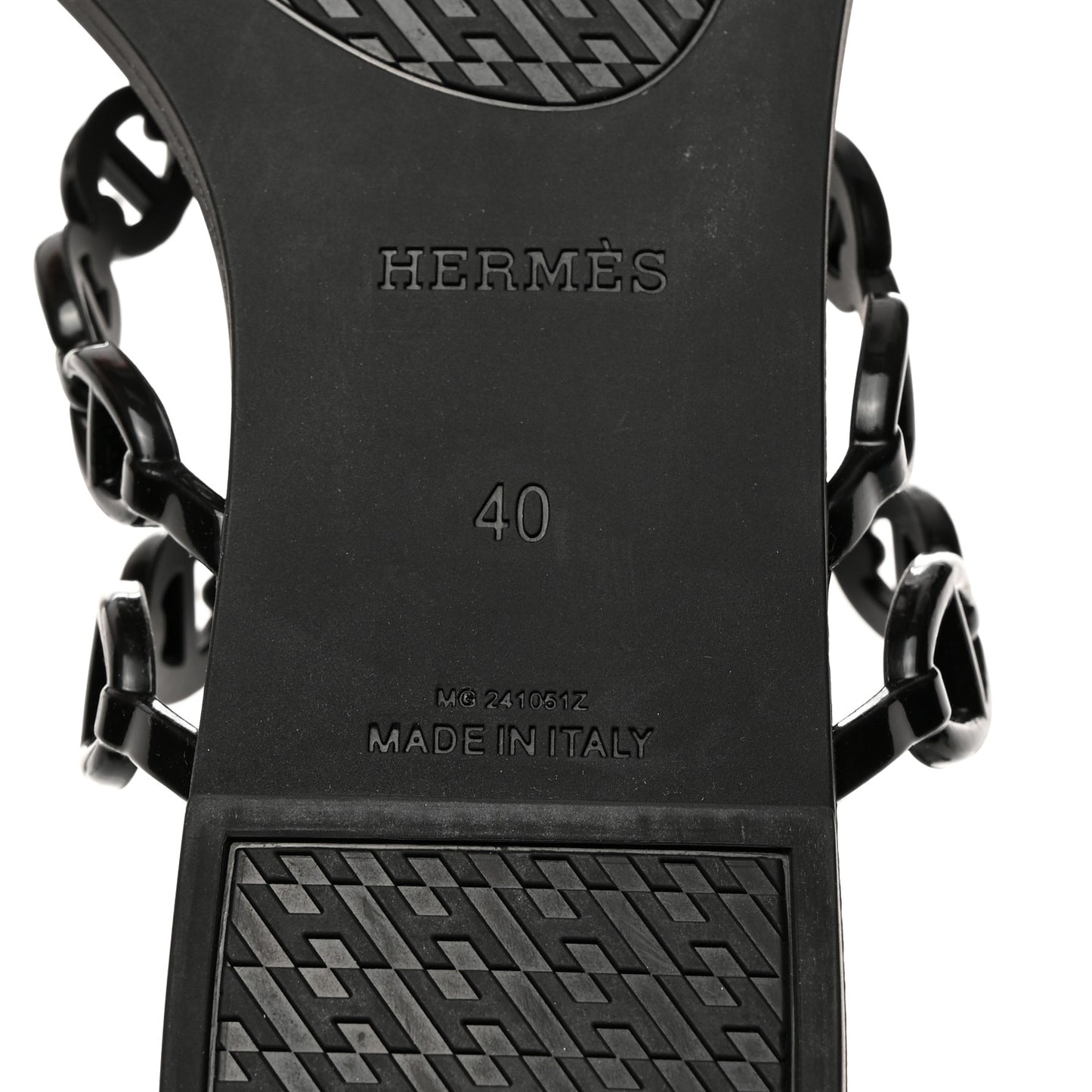 Rubber Chaine d'Ancre Island Sandals 40 Black