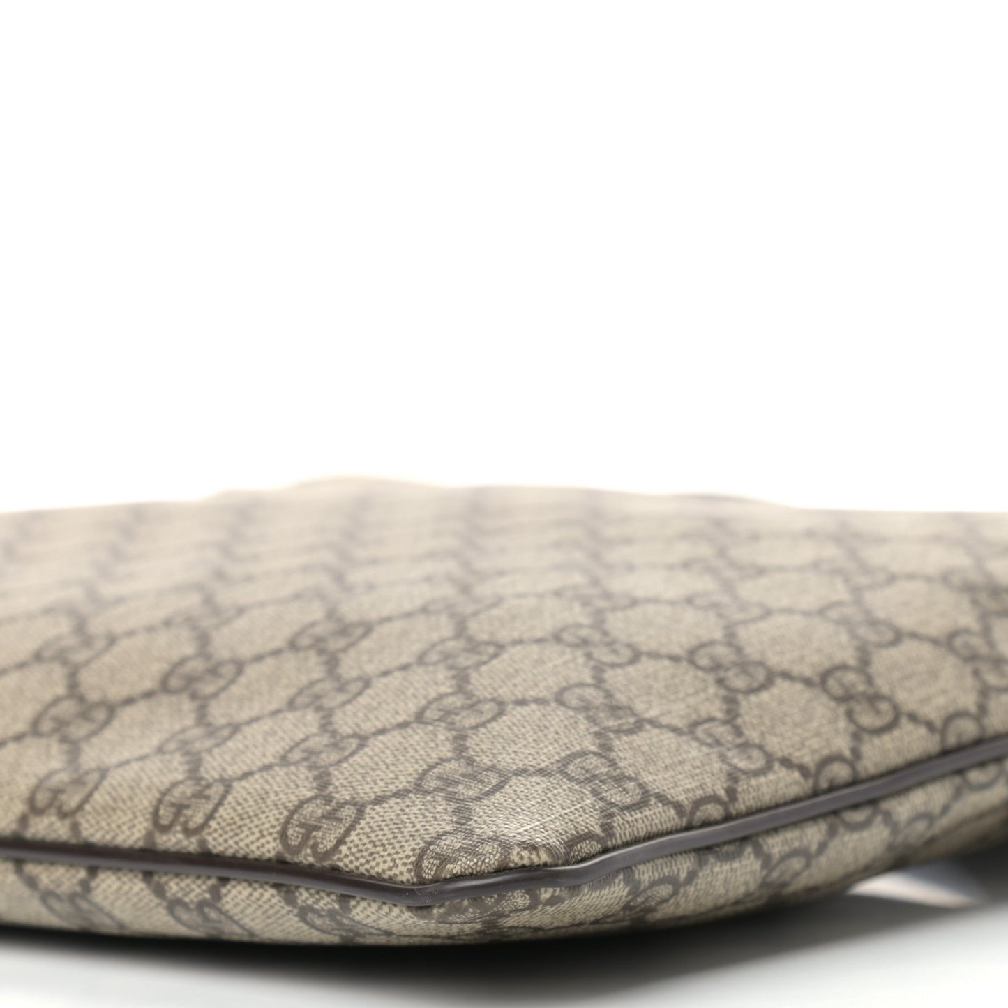 GG Supreme Monogram Medium Flat Messenger Bag Dark Brown