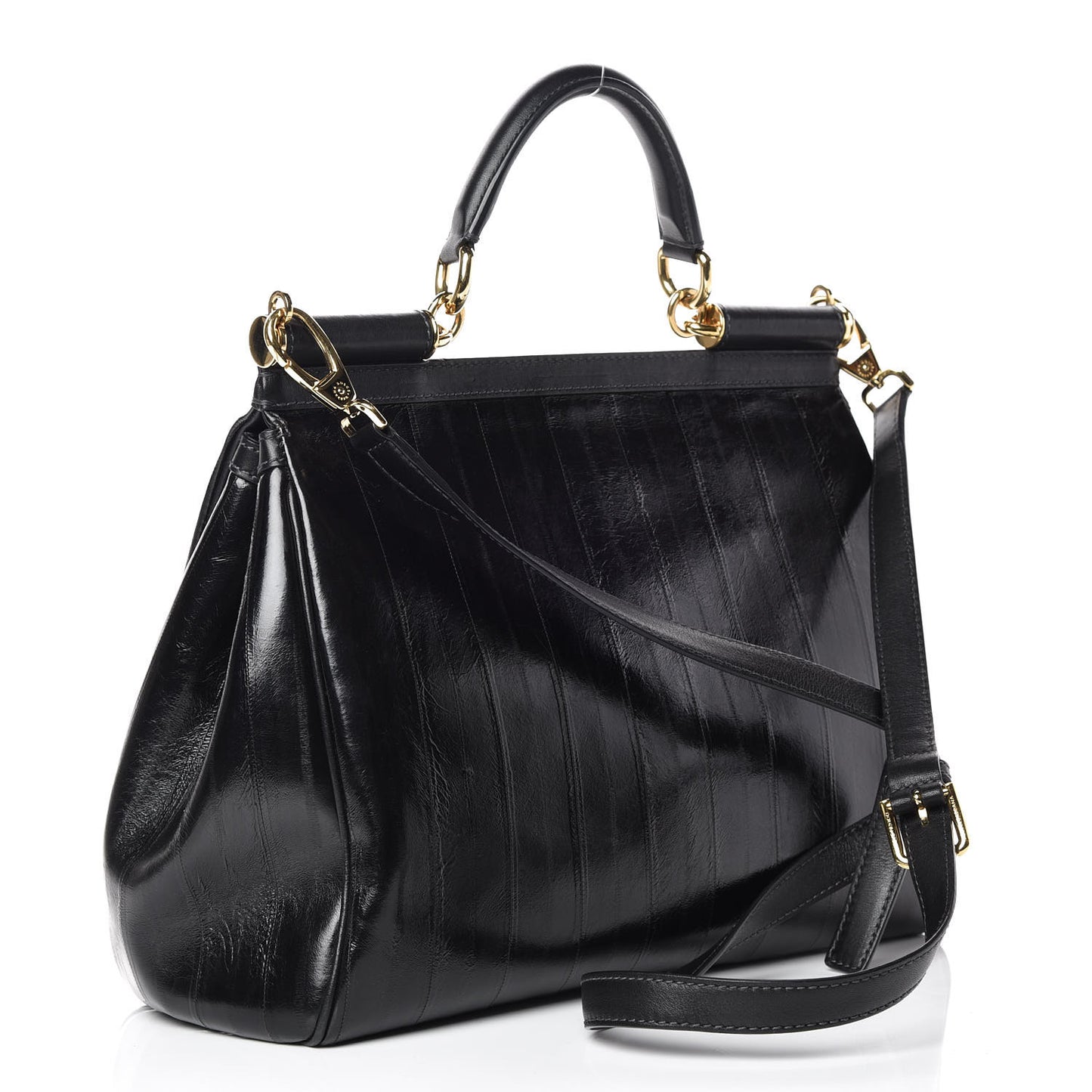 Eel Large Miss Sicily Satchel Black