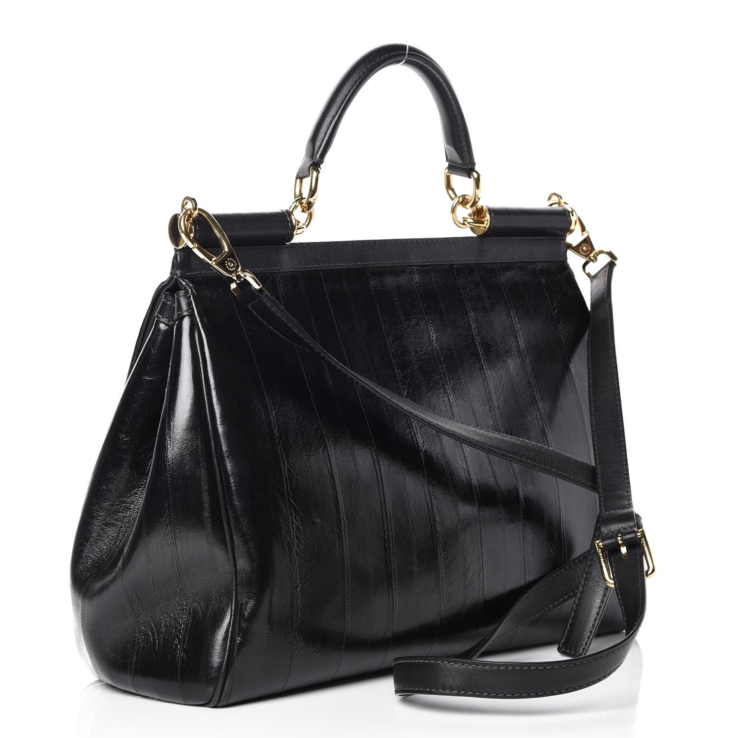 Dolce & Gabbana Eel Large Miss Sicily Satchel Black 4 of 16