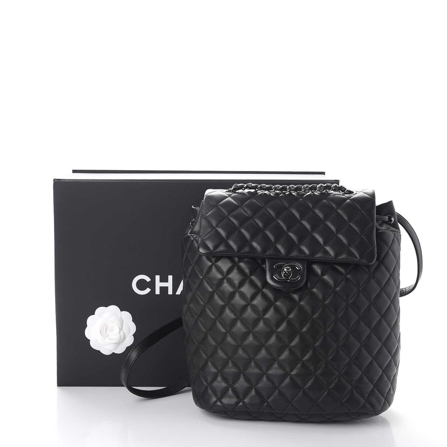 Chanel Calfskin Quilted Large Urban Spirit Backpack Black 9 of 9