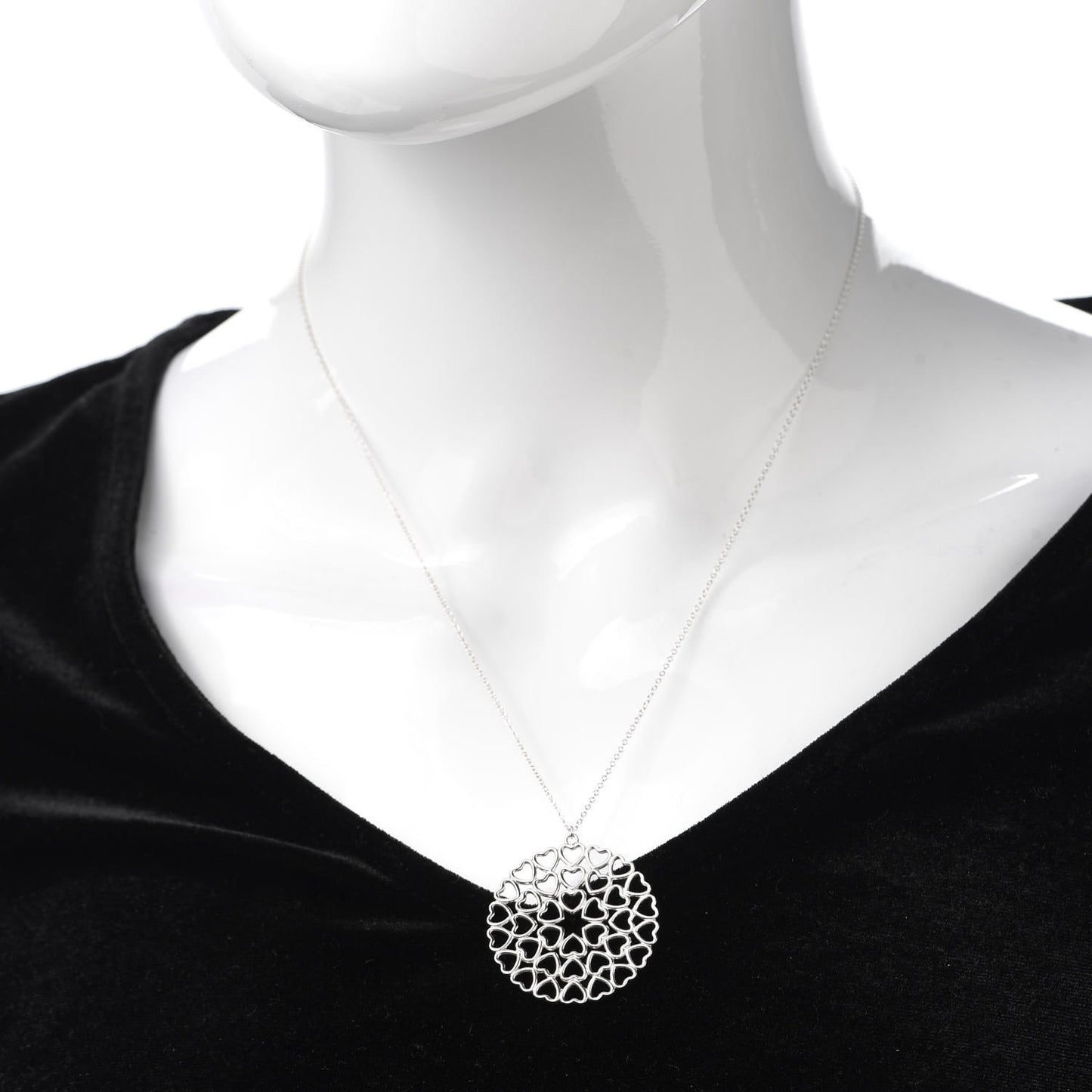 Sterling Silver Paloma Picasso Heart Medallion Pendant Necklace
